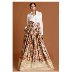 HOUSE OF MASABA from KYNAH-  Autumn Bouquet Corset Lehengha
